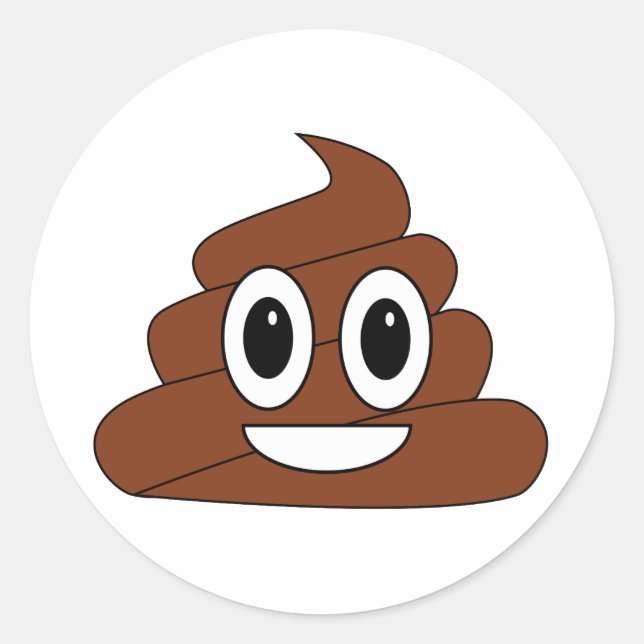 Poop Classic Round Sticker (Front)