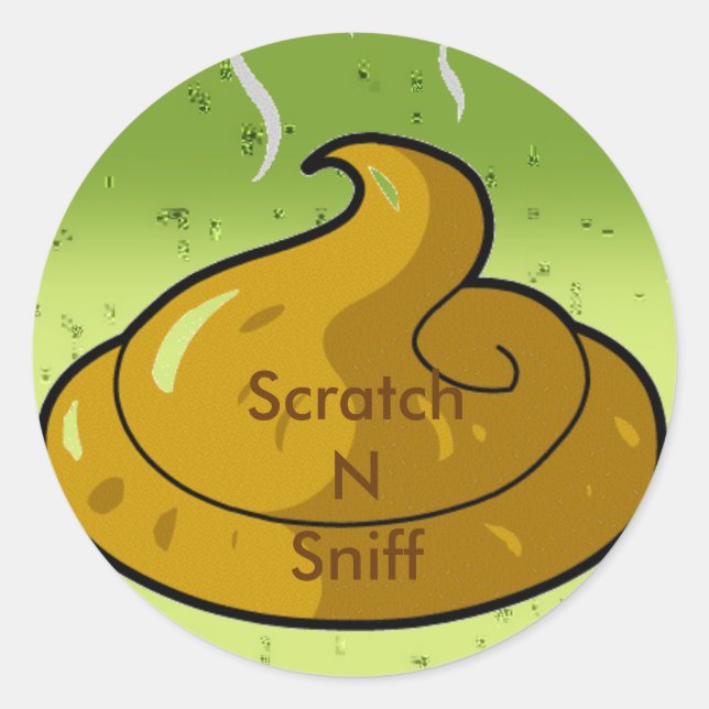 POOP CLASSIC ROUND STICKER (Front)