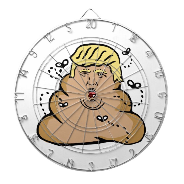 poop donald trump dartboard (Front)
