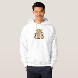 poop donald trump mens hooded hoodie sweatshirt