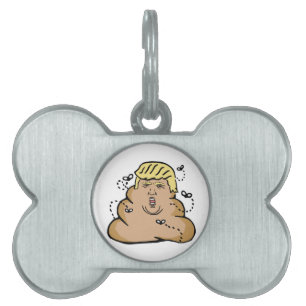 poop donald trump pet tag