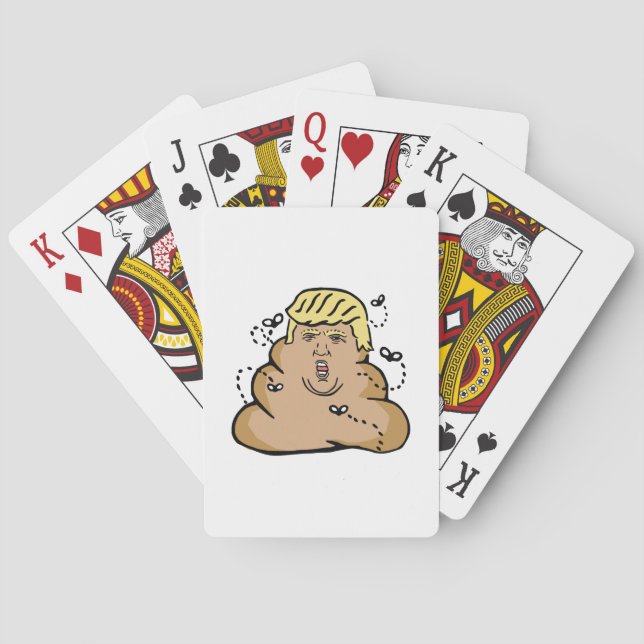 poop donald trump playing cards (Back)
