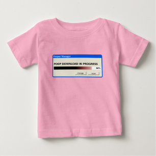 Poop Download Baby Funny Romper Humour T-Shirt