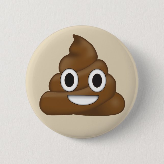 Poop Emoji 6 Cm Round Badge (Front)