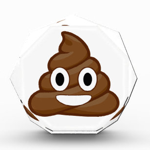poop emoji acrylic award