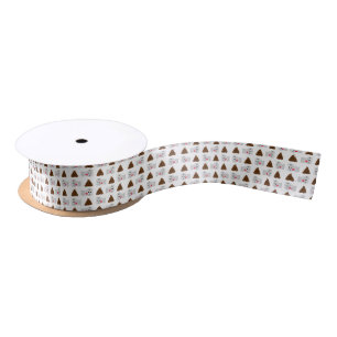 poop emoji and toilet tissue paper satin ribbon
