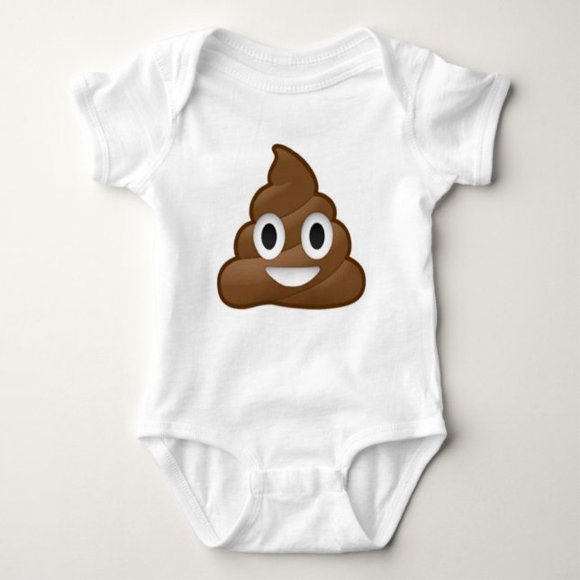 poop emoji baby infant clothes clothing bodysuit (Front)