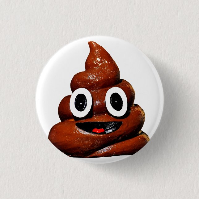 Poop, emoji, button 💩 (Front)