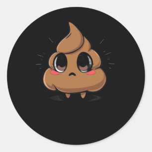 Poop Emoji Chibi Sticker 