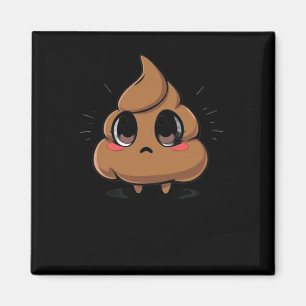 Poop Emoji Chibi Sticker  Magnet