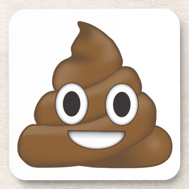 Poop emoji coaster (Front)