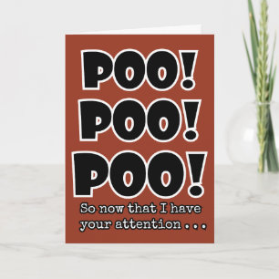 POOP emoji funny POO cute prank kids birthday Card