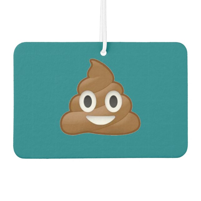Poop emoji heart air freshener (Front)