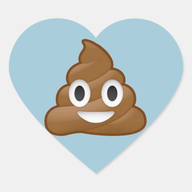 Poop emoji heart sticker (Front)