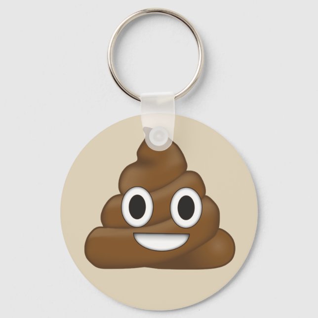 Poop Emoji Key Ring (Front)