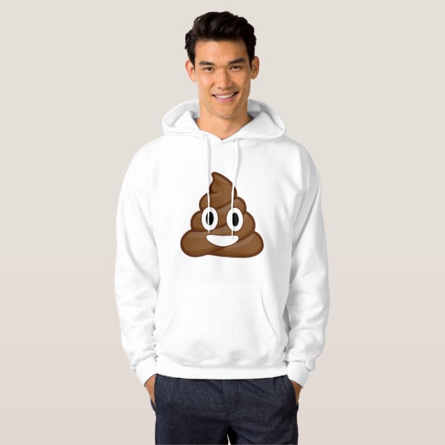 poop emoji mens hooded sweatshirt hoodie hoody (Front Full)