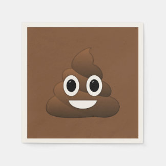 Poop Emoji Paper Napkins, Standard Cocktail Napkin