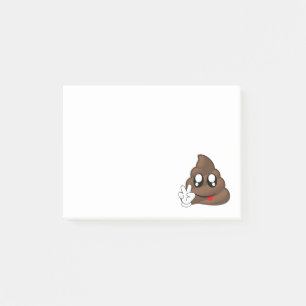 Poop Emoji Peace Sign Hands Post-it Notes