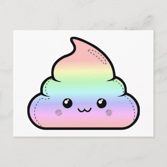 Poop Emoji Postcard (Front)