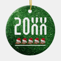 Poop Emoji Santa Green Glitter Christmas Sucks