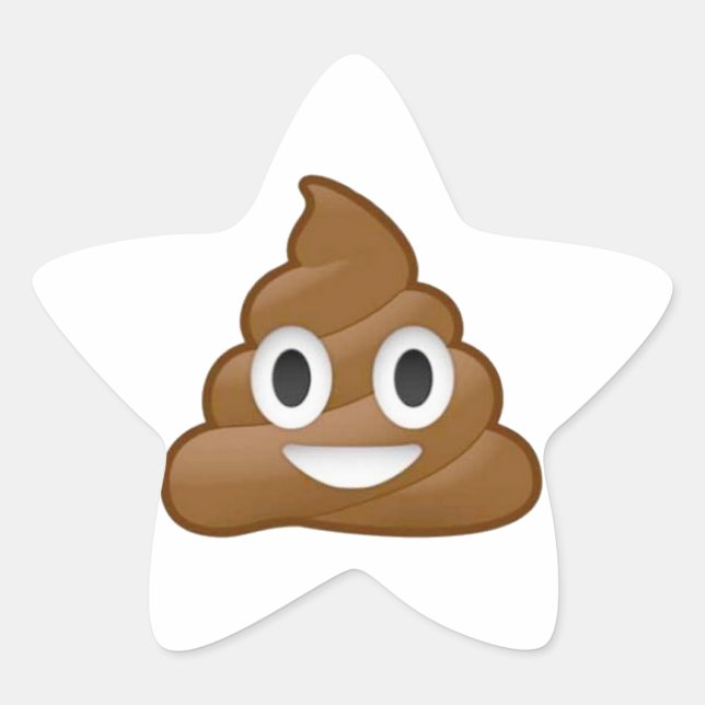 Poop emoji star sticker (Front)