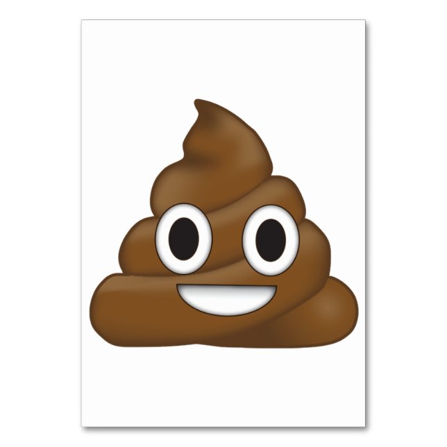 Poop Emoji Table Number (Front)