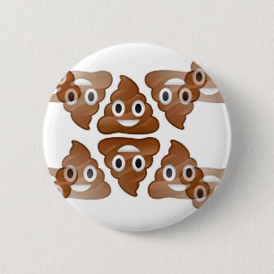 poop emojis 6 cm round badge