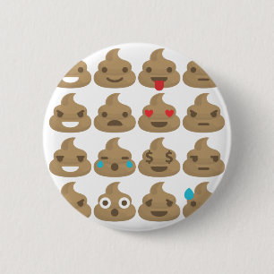 poop emojis 6 cm round badge