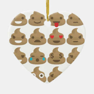 poop emojis ceramic tree decoration