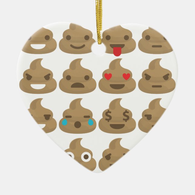 poop emojis ceramic tree decoration (Front)