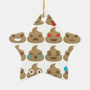 poop emojis ceramic tree decoration