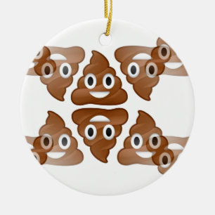 poop emojis ceramic tree decoration