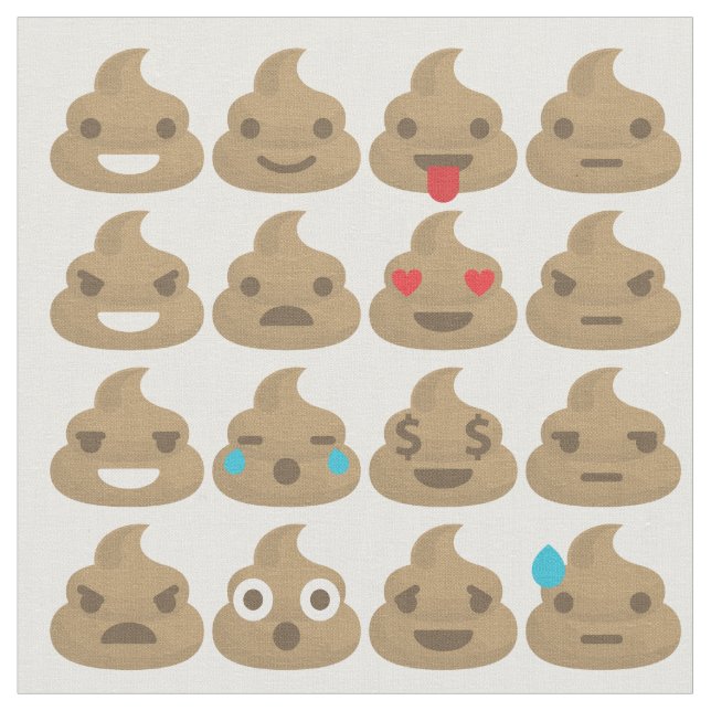 poop emojis fabric (Close Up)
