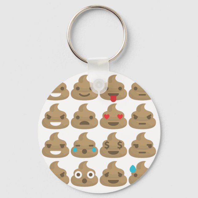 poop emojis key ring (Front)