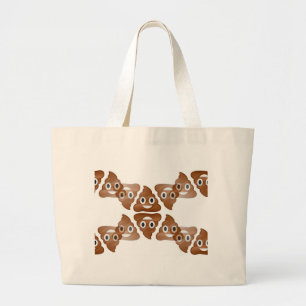poop emojis large tote bag