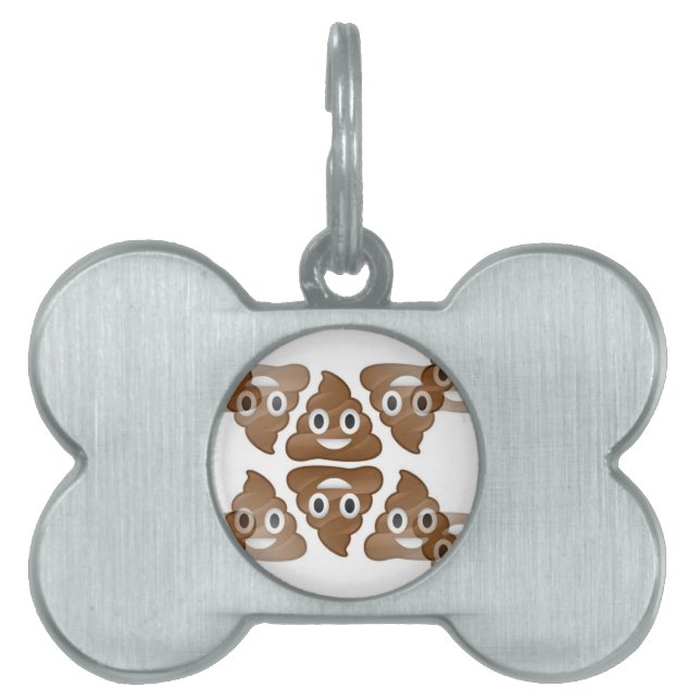 poop emojis pet tag (Front)