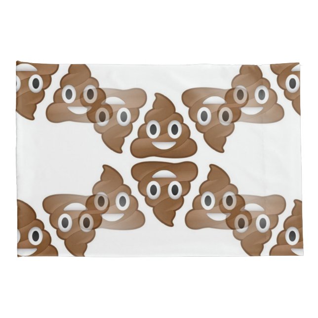 poop emojis pillow case pillowcases (Back-Right)