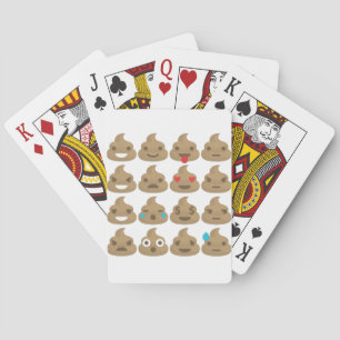 poop emojis playing cards