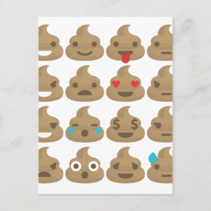 poop emojis postcard