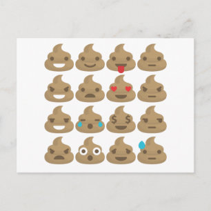 poop emojis postcard