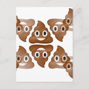 poop emojis postcard