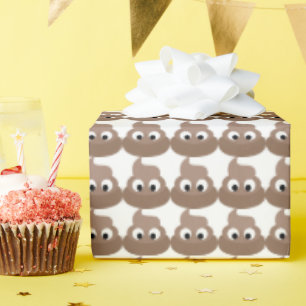 POOP FUNNY BIRTHDAY WRAPPING PAPER