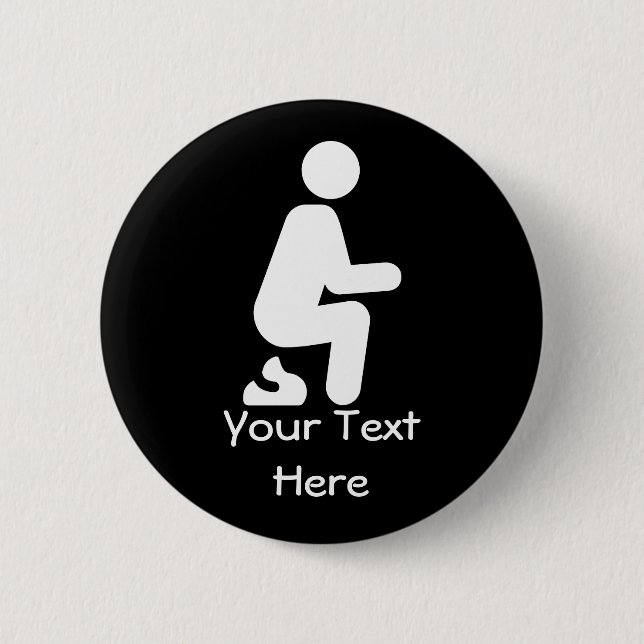 POOP Funny Customise Joke 6 Cm Round Badge (Front)