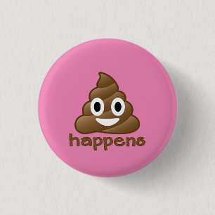 Poop Happens Emoji 3 Cm Round Badge