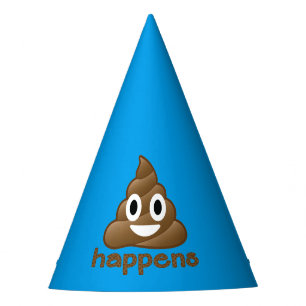 Poop Happens Emoji Party Hat