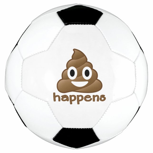 Poop Happens Emoji Soccer Ball (Front)