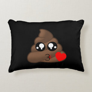 Poop Heart Love Emoji Decorative Cushion