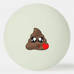 Poop Heart Love Emoji Ping Pong Ball