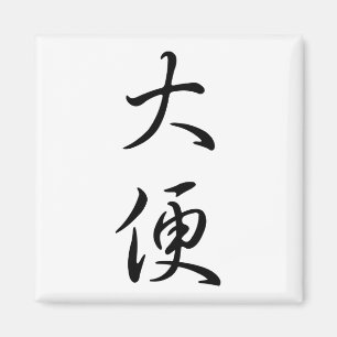 "Poop" Humorous Chinese Word Calligraphy Joke Gag Magnet
