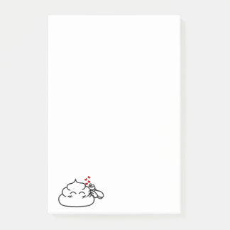Poop in Love - Brootsch the PooPoo Post-it Notes